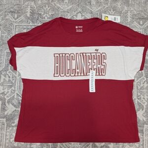 NFL Team Apparel TAMPA BUCCANEERS WOMEN'S 2XL SHIRT TOP NWT Brand New Red White